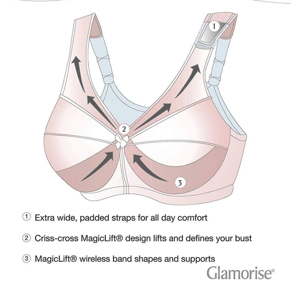 42B NEW Glamorise MagicLift Posture Support Bra - Picture 4 of 4